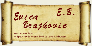 Evica Brajković vizit kartica
